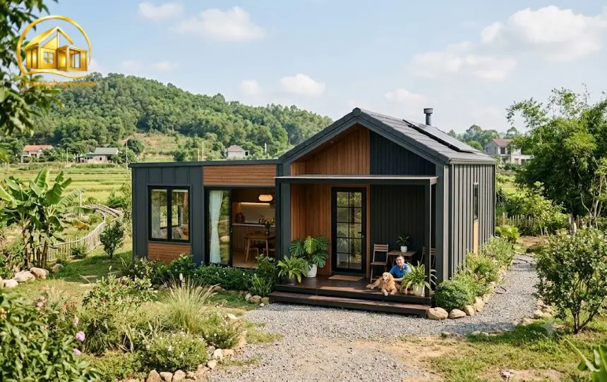 Thiết Kế Thi Công Nhà Lắp Ghép 70m2
