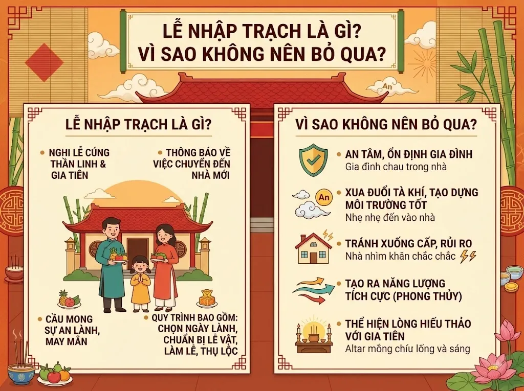 Hướng dẫn nhập trạch và bố trí nhà mới hợp phong thủy