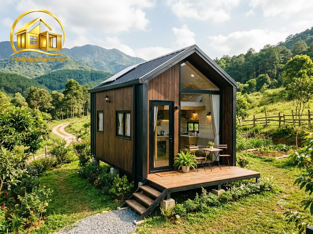 Thiết Kế Thi Công Nhà Lắp Ghép 20m2