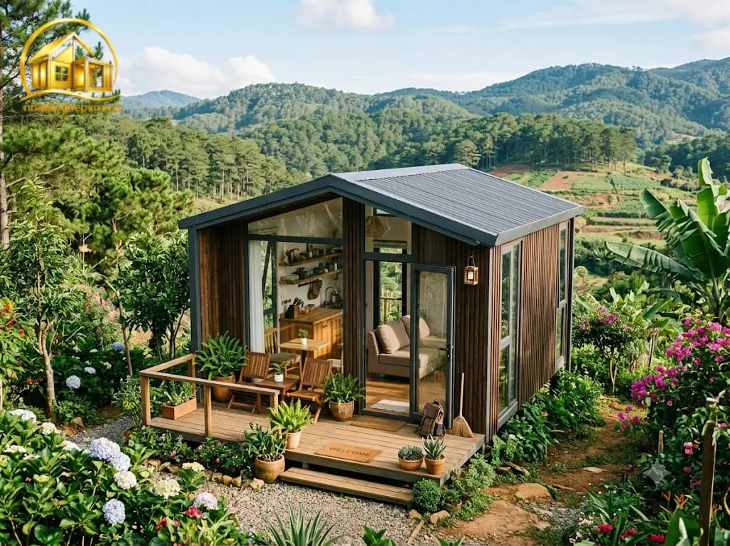 Thiết Kế Thi Công Nhà Lắp Ghép 30m2