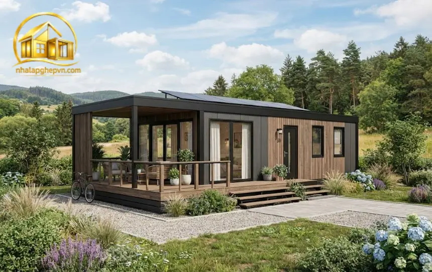 Thiết Kế Thi Công Nhà Lắp Ghép 60m2