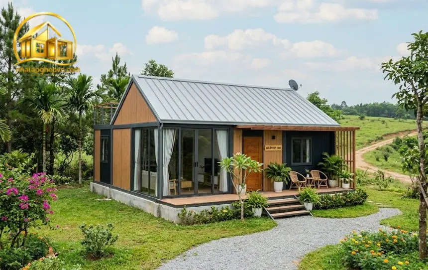 Thiết Kế Thi Công Nhà Lắp Ghép 80m2 